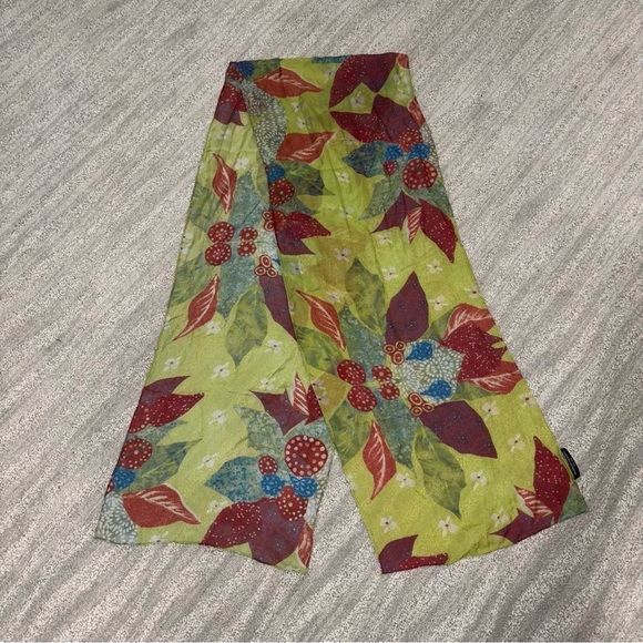 Sharon Tesser 100% Silk Scarf Wearable Art Boho Rectangle Chiffon - Picture 4 of 6